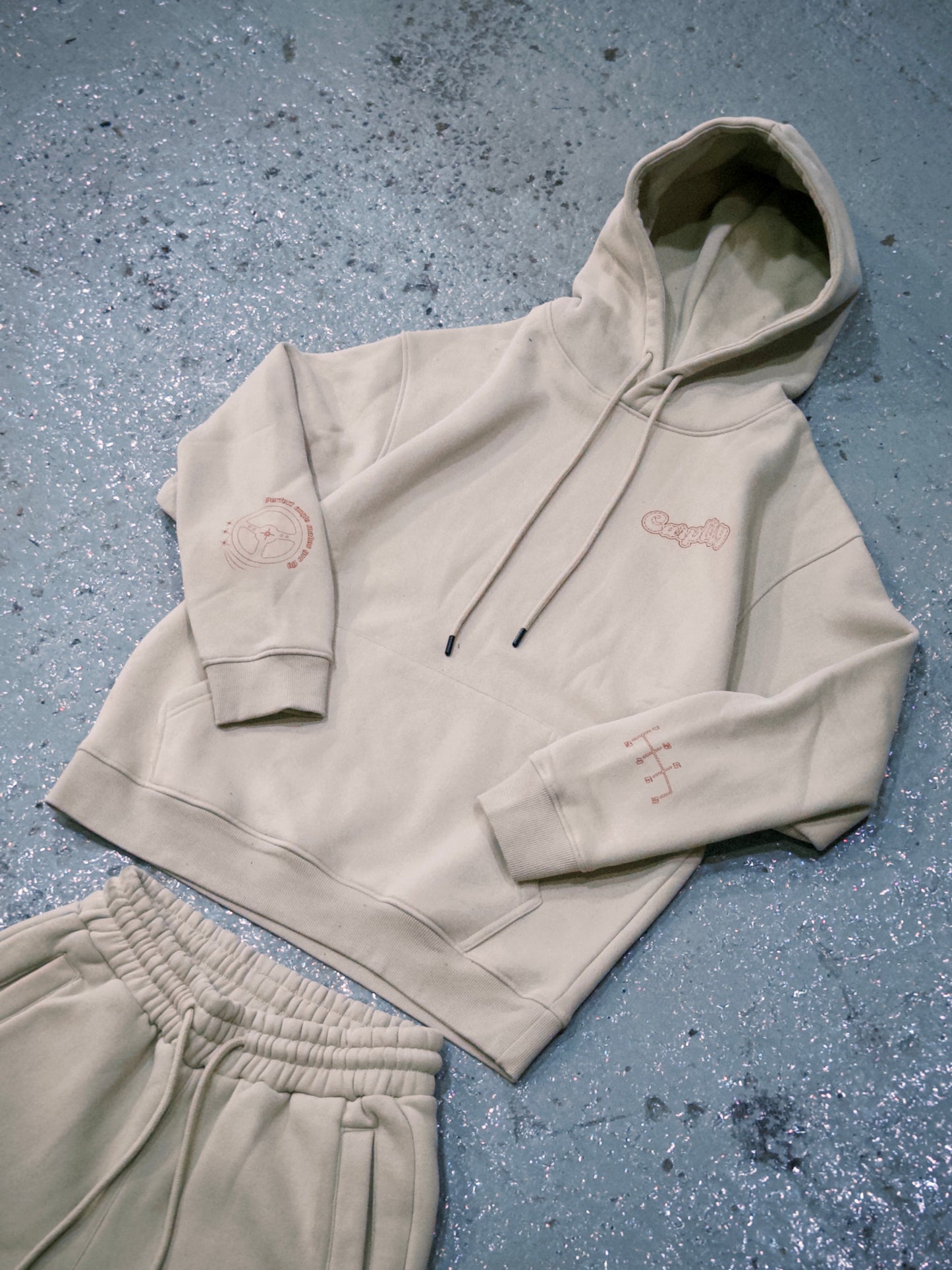 The Drift003 Gray apricot Hoodie