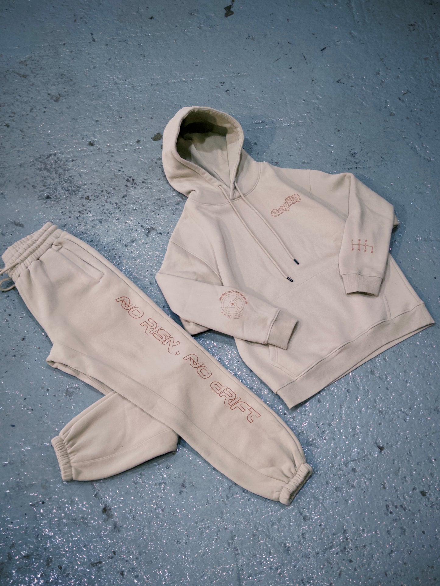 The Drift003 Gray apricot Hoodie