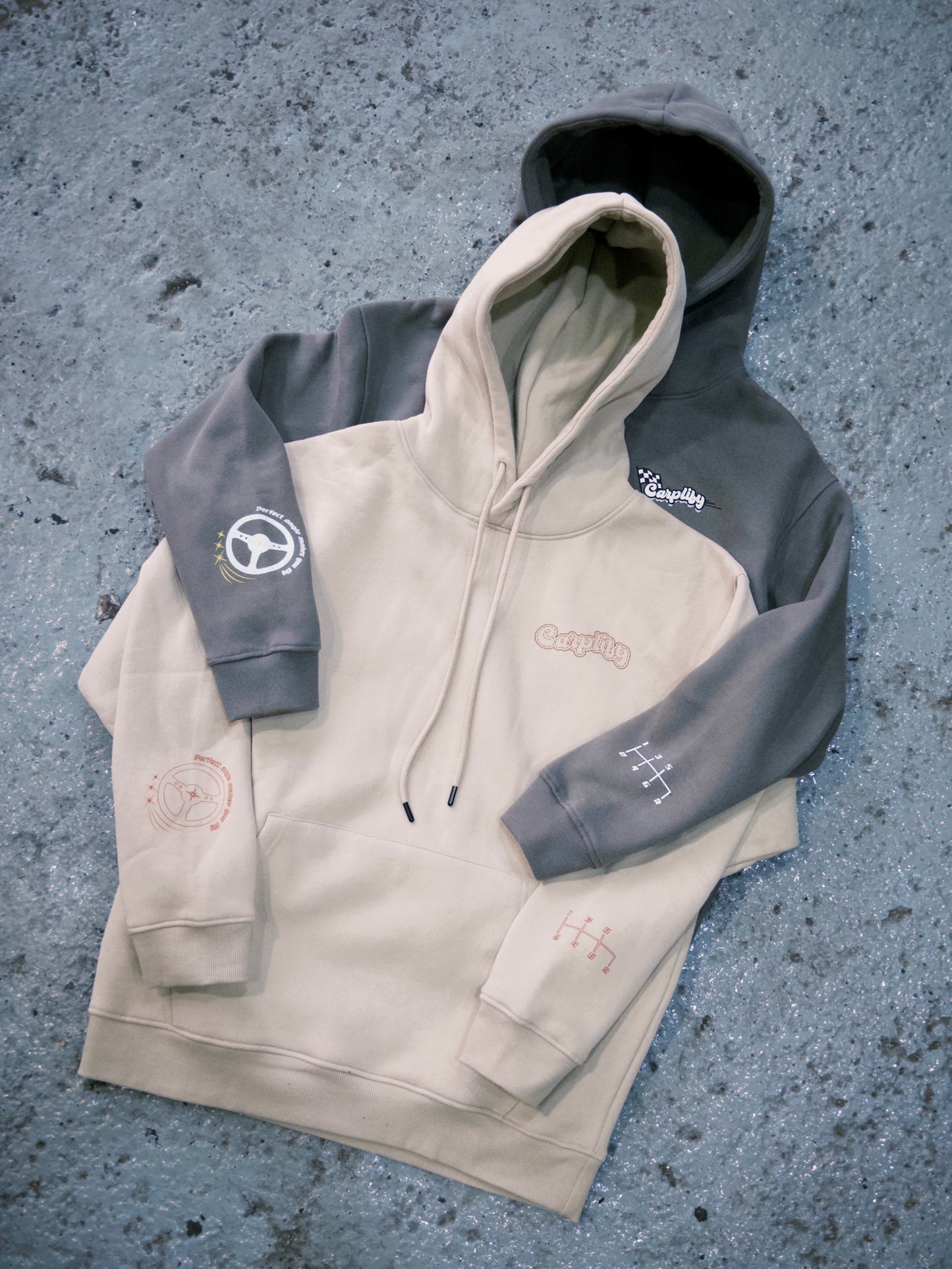 The Drift003 Gray apricot Hoodie